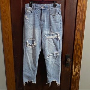 American Eagle Distressed Mom Jeans